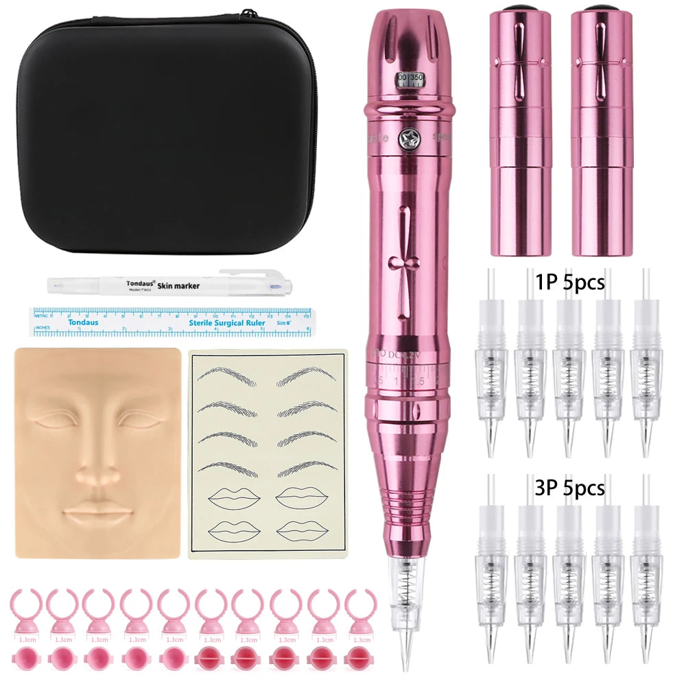 Wireless PMU Machine Permanent Makeup for Eyebrows Miroblading Eyeliner Lip Microshading Professional Rotary Tattoo Pen Gun Kit