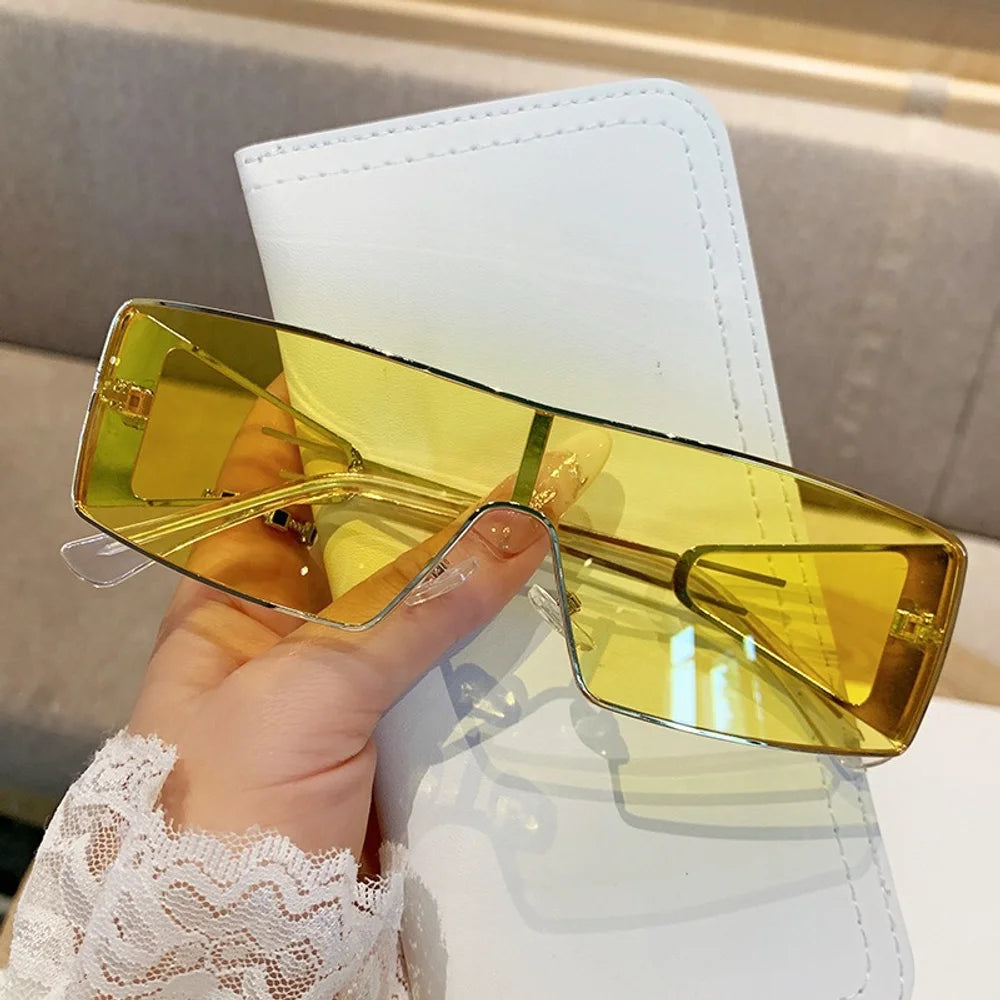 New European and American metal one-piece sunglasses for spicy girls, outdoor sports cycling windproof goggles, sunglasses for w