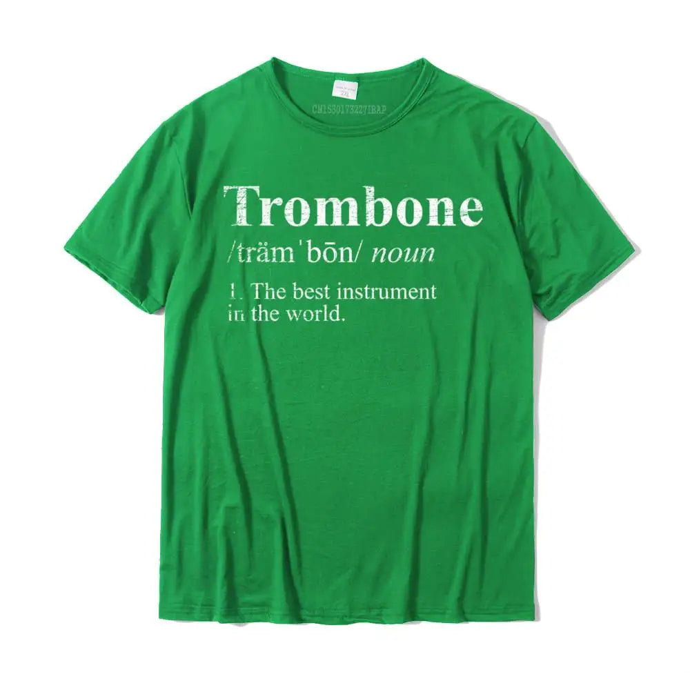 Trombone Hoodie The Best Instrument In The World T Shirts Hip hop New Coming Men Tops T Shirt Hip hop Cotton