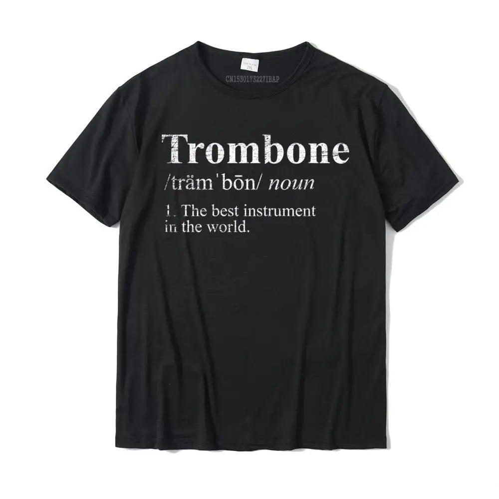 Trombone Hoodie The Best Instrument In The World T Shirts Hip hop New Coming Men Tops T Shirt Hip hop Cotton