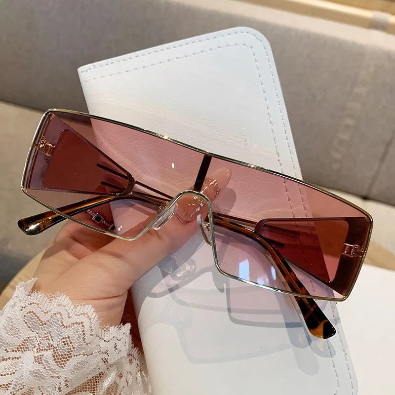 New European and American metal one-piece sunglasses for spicy girls, outdoor sports cycling windproof goggles, sunglasses for w