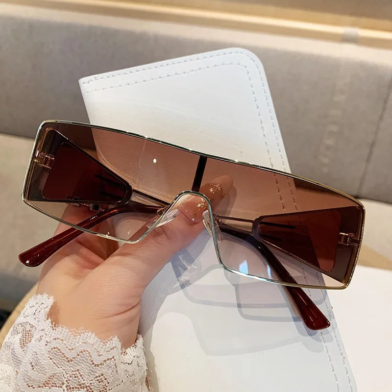 New European and American metal one-piece sunglasses for spicy girls, outdoor sports cycling windproof goggles, sunglasses for w