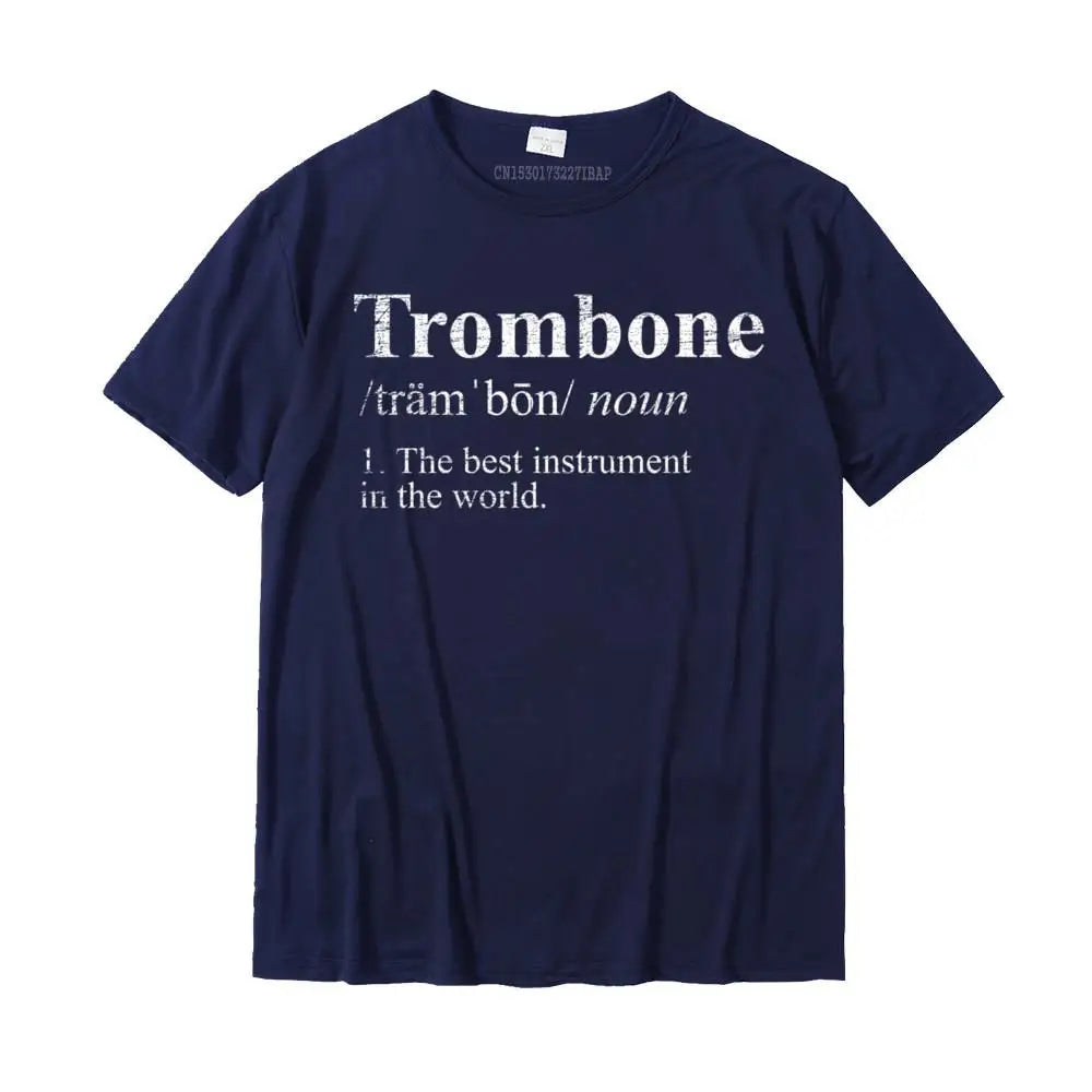 Trombone Hoodie The Best Instrument In The World T Shirts Hip hop New Coming Men Tops T Shirt Hip hop Cotton